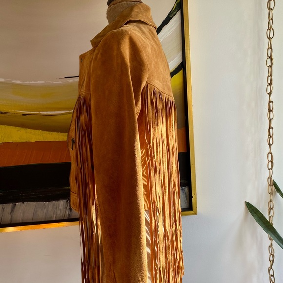 NWT Urban Outfitters Fringe Suede Moto Jacket - Picture 3 of 7